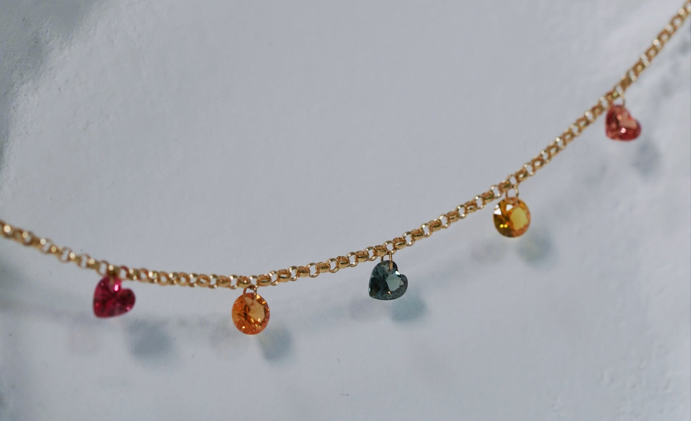 懸浮彩色寶石手鏈