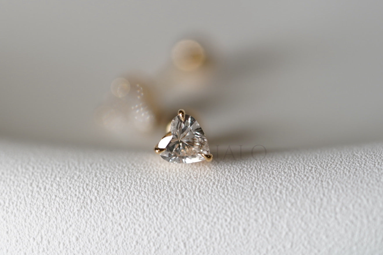 心形鑽石耳環（一對）