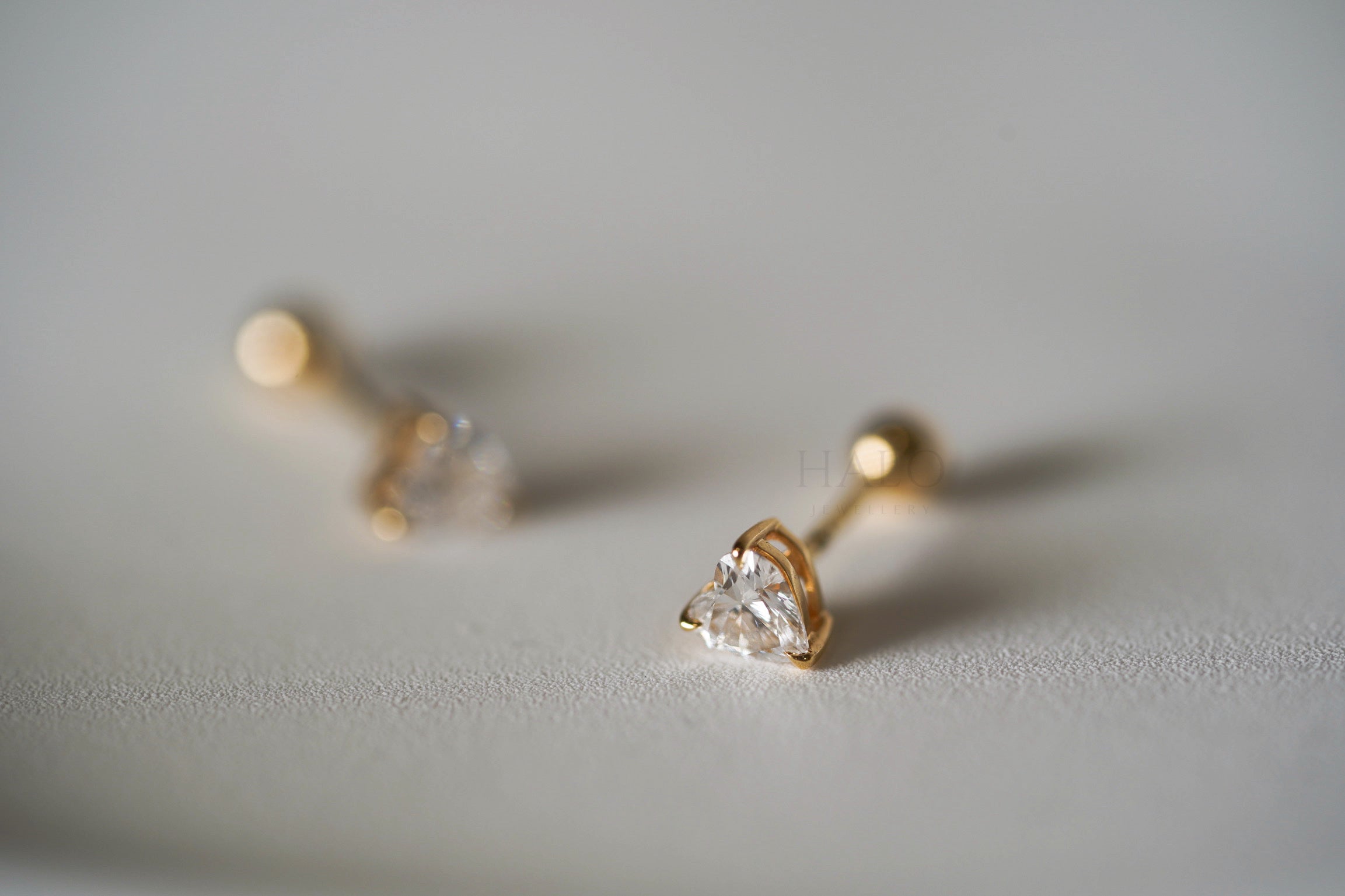 心形鑽石耳環（一對）