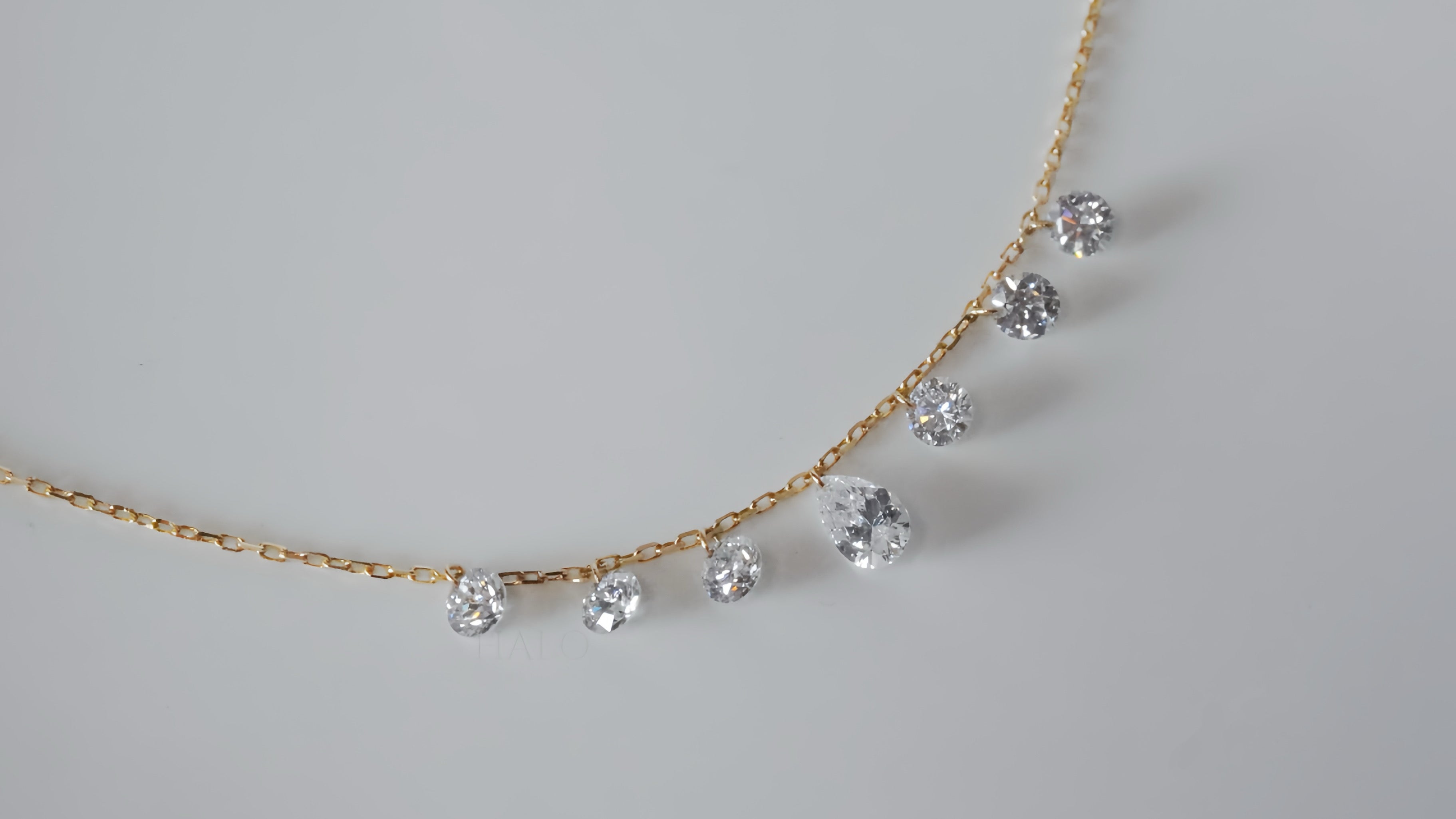 訂製懸浮鑽石頸鏈