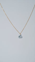 •單粒懸浮鑽石頸鏈•