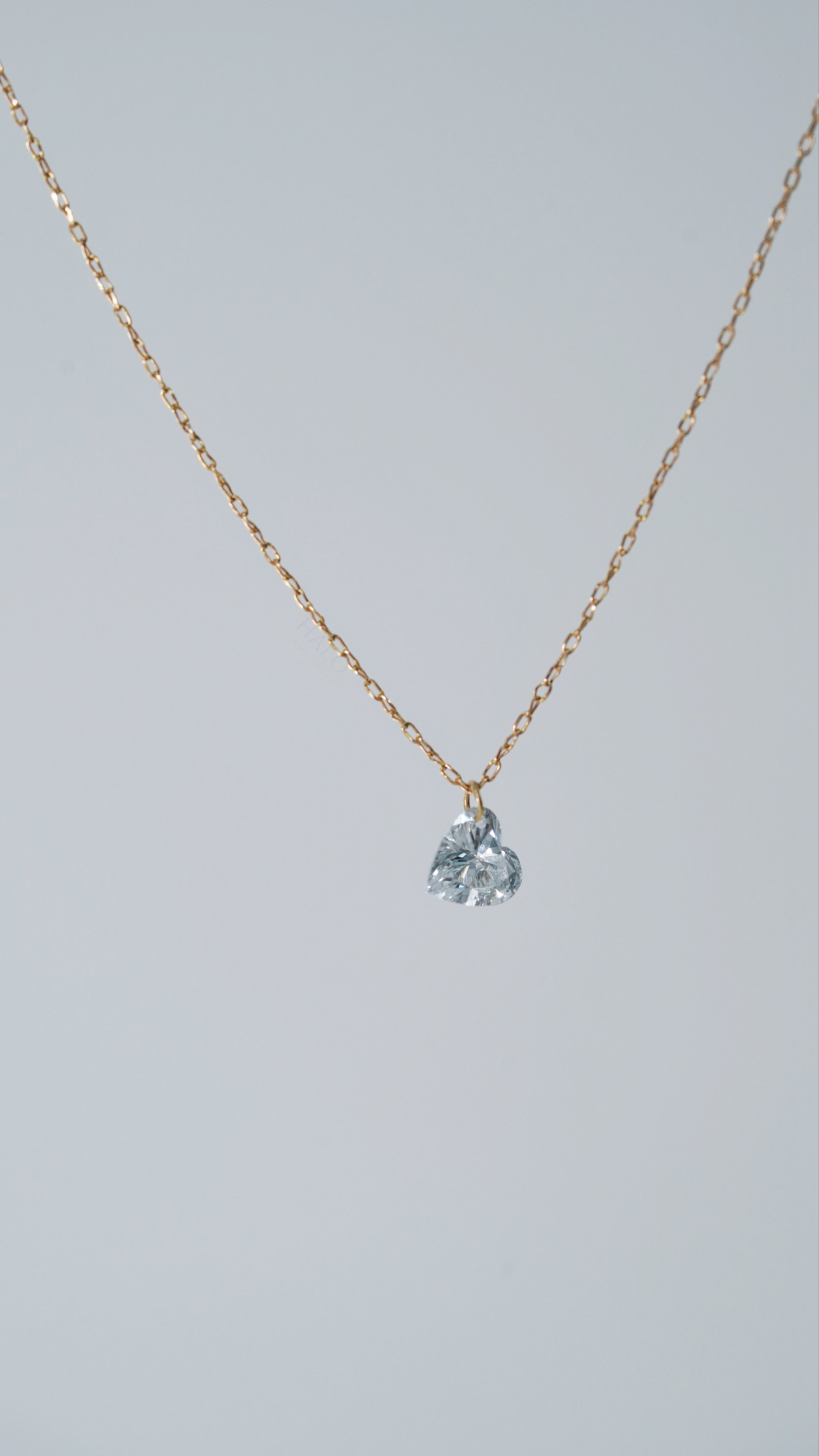 •單粒懸浮鑽石頸鏈•