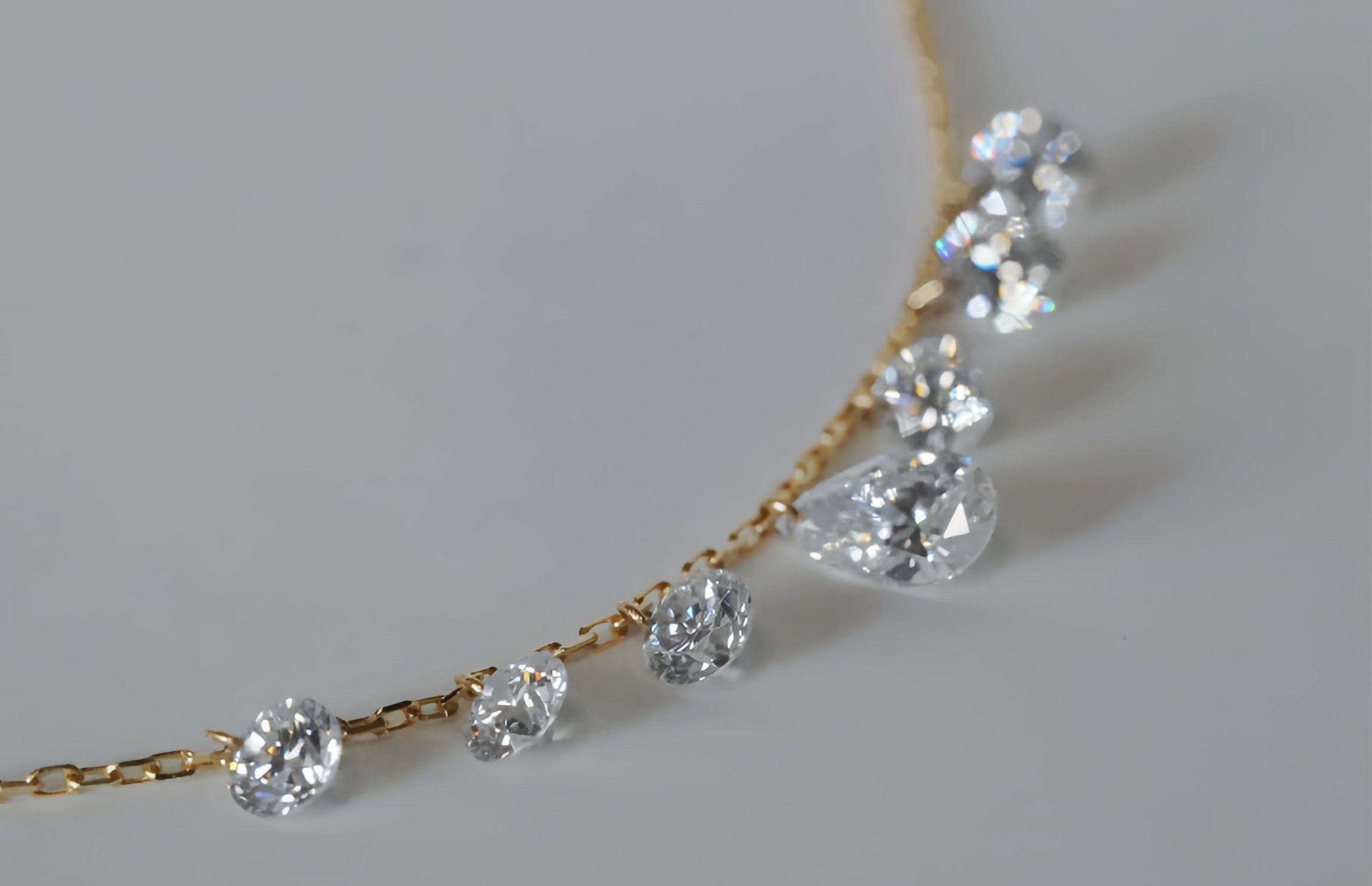 訂製懸浮鑽石頸鏈