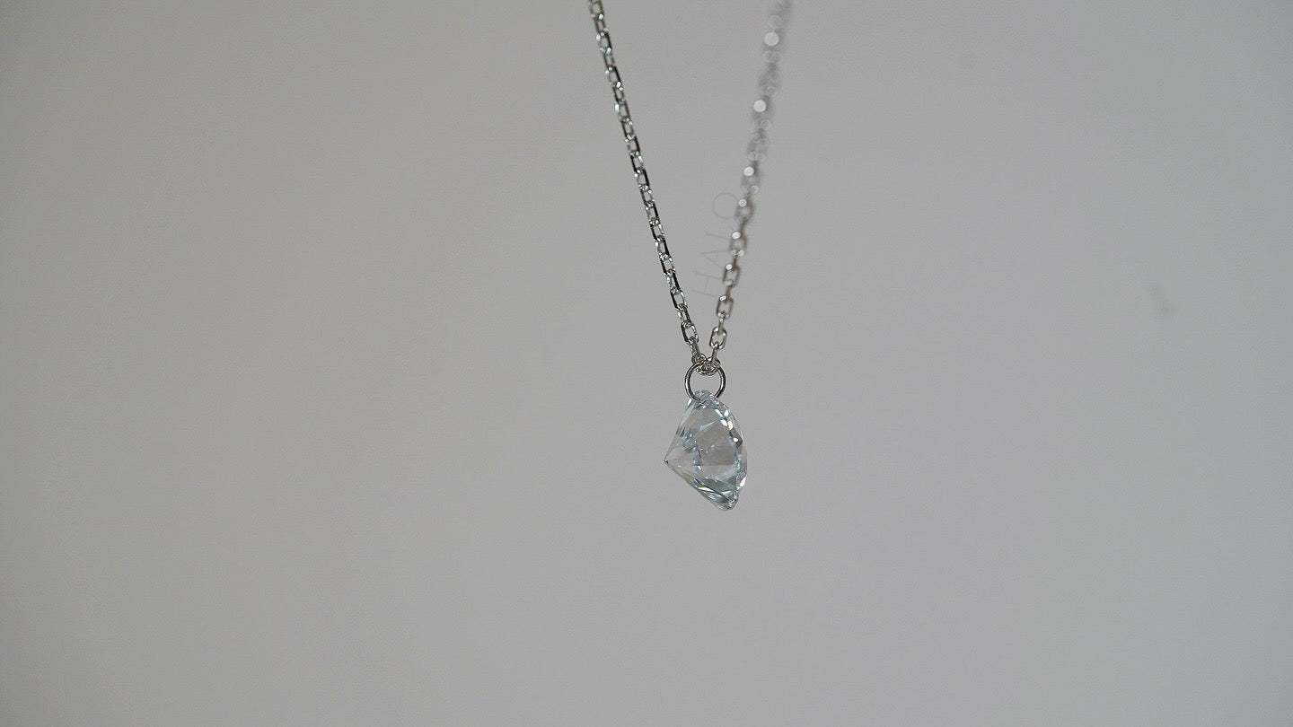 •單粒懸浮鑽石頸鏈•