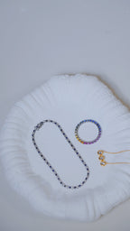 • 藍寶石拼鑽石渾身手鏈 •