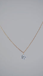 •單粒懸浮鑽石頸鏈•