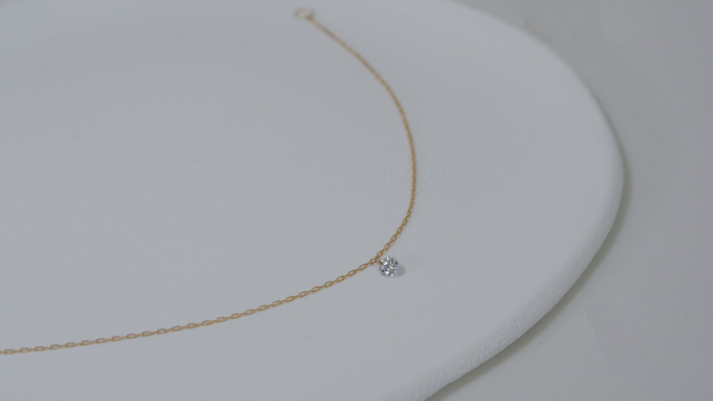 懸浮鑽石手鏈 (單粒）