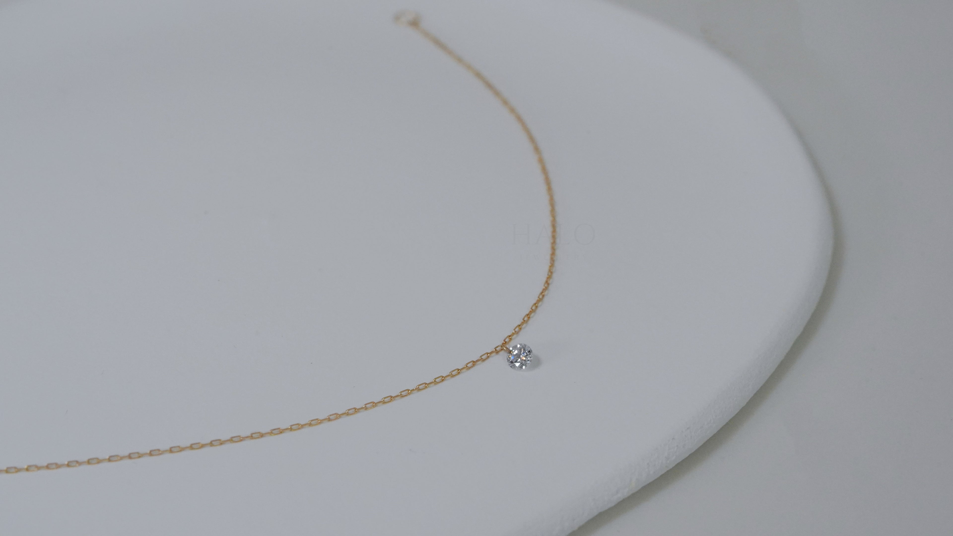 懸浮鑽石手鏈 (單粒）